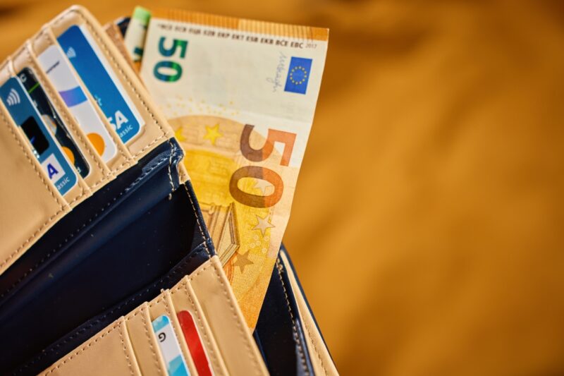 osoba vadi novac iz novčanika